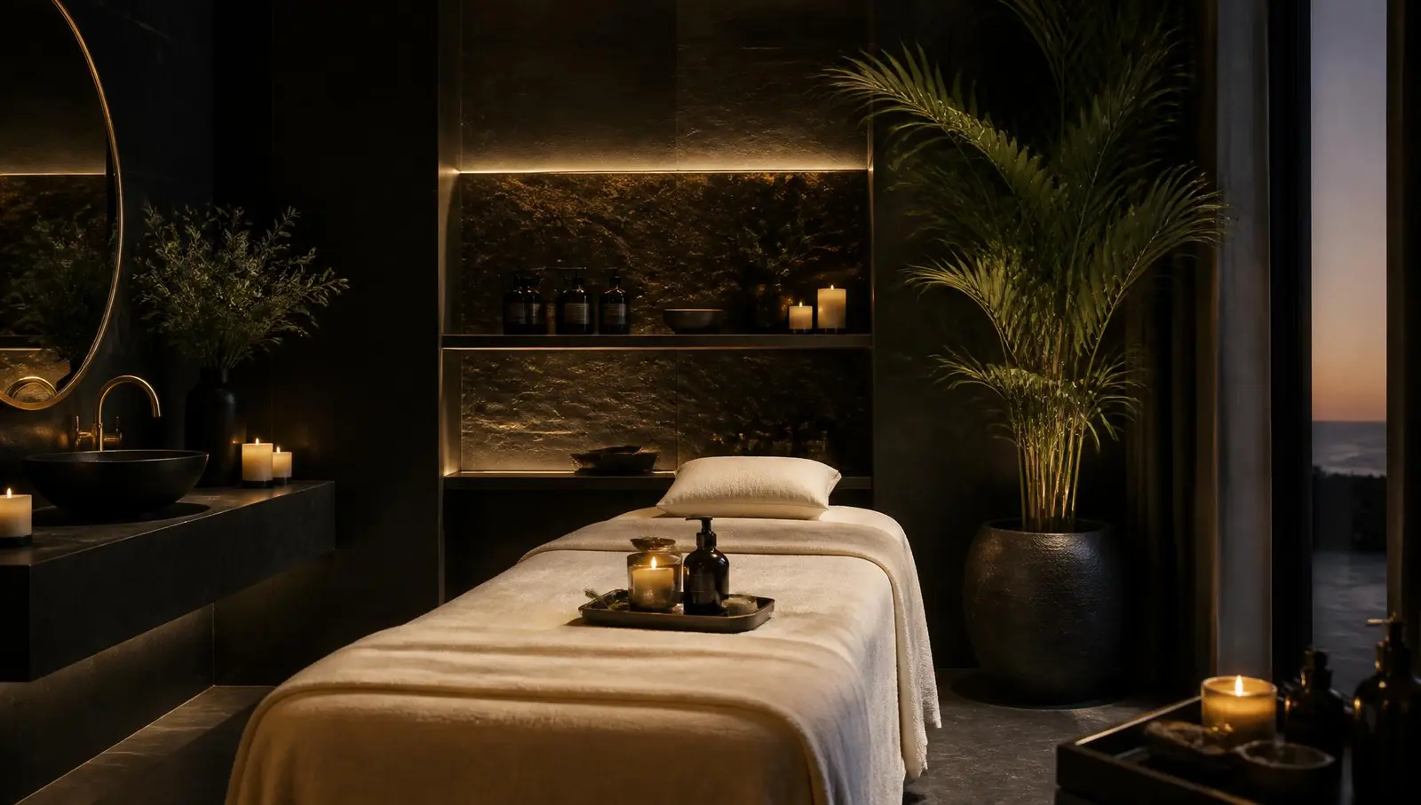 Luxury spa treatment suite at Ocean Leaf Premium Spa in Hoodi, Bengaluru